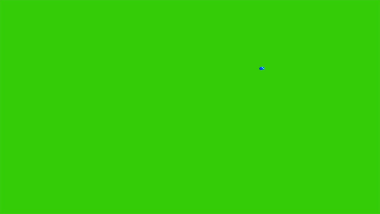 Looping water element Handdrawn on a green screen. 4K quality