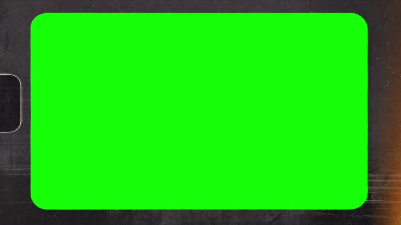 Vintage film frame animation, transparent 4K video, green screen