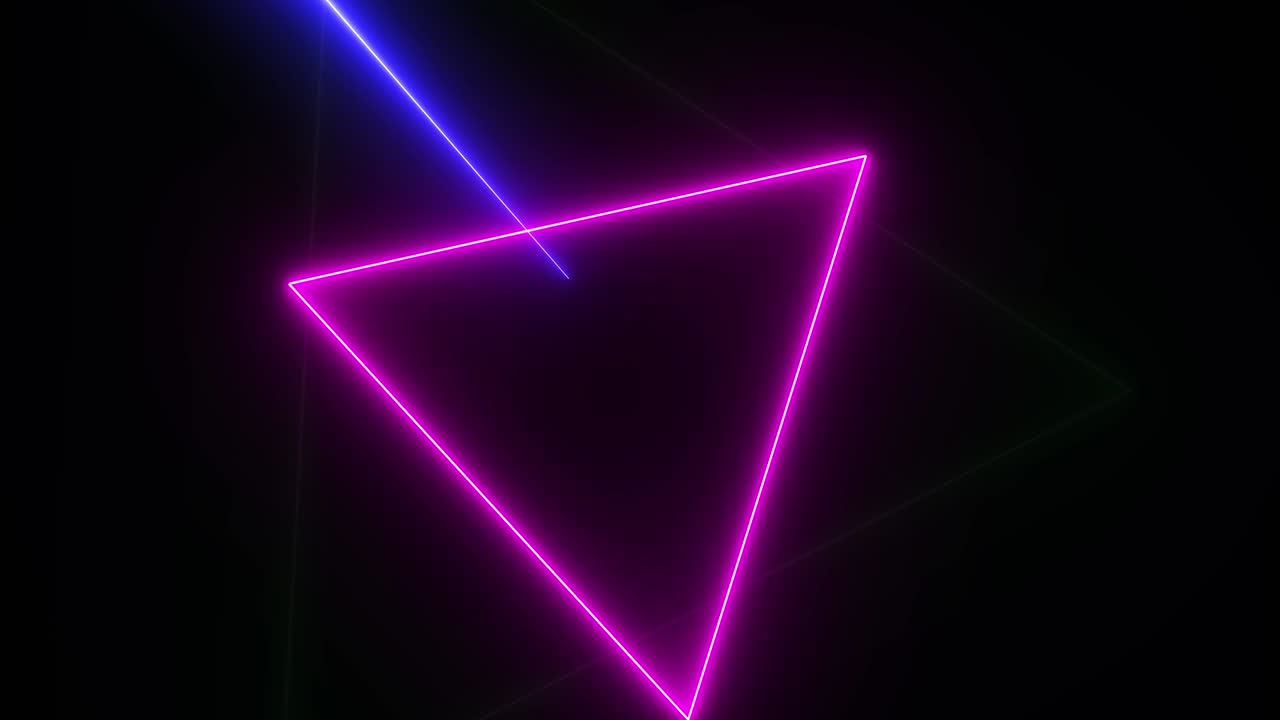 Abstract background with animation of flight in abstract futuristic tunnel with neon red light. Animation seamless loop.