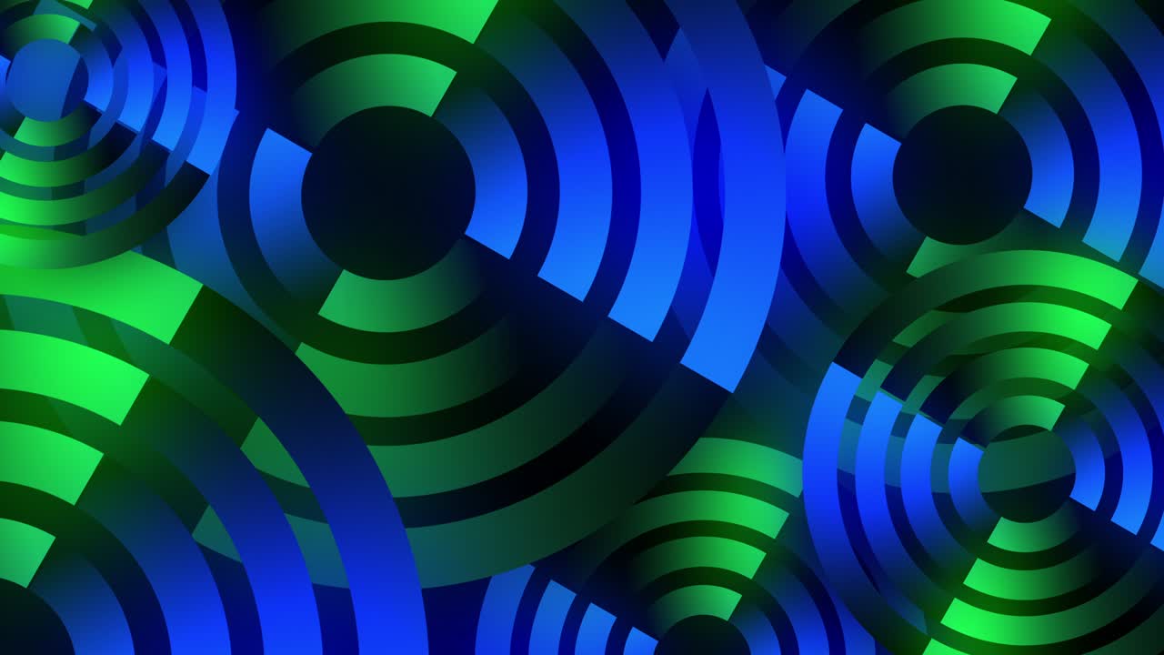 Modré a zelené barevné digitální kruhové tvary abstraktní pozadí
