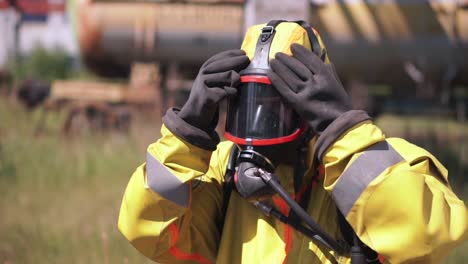 person in protective gear