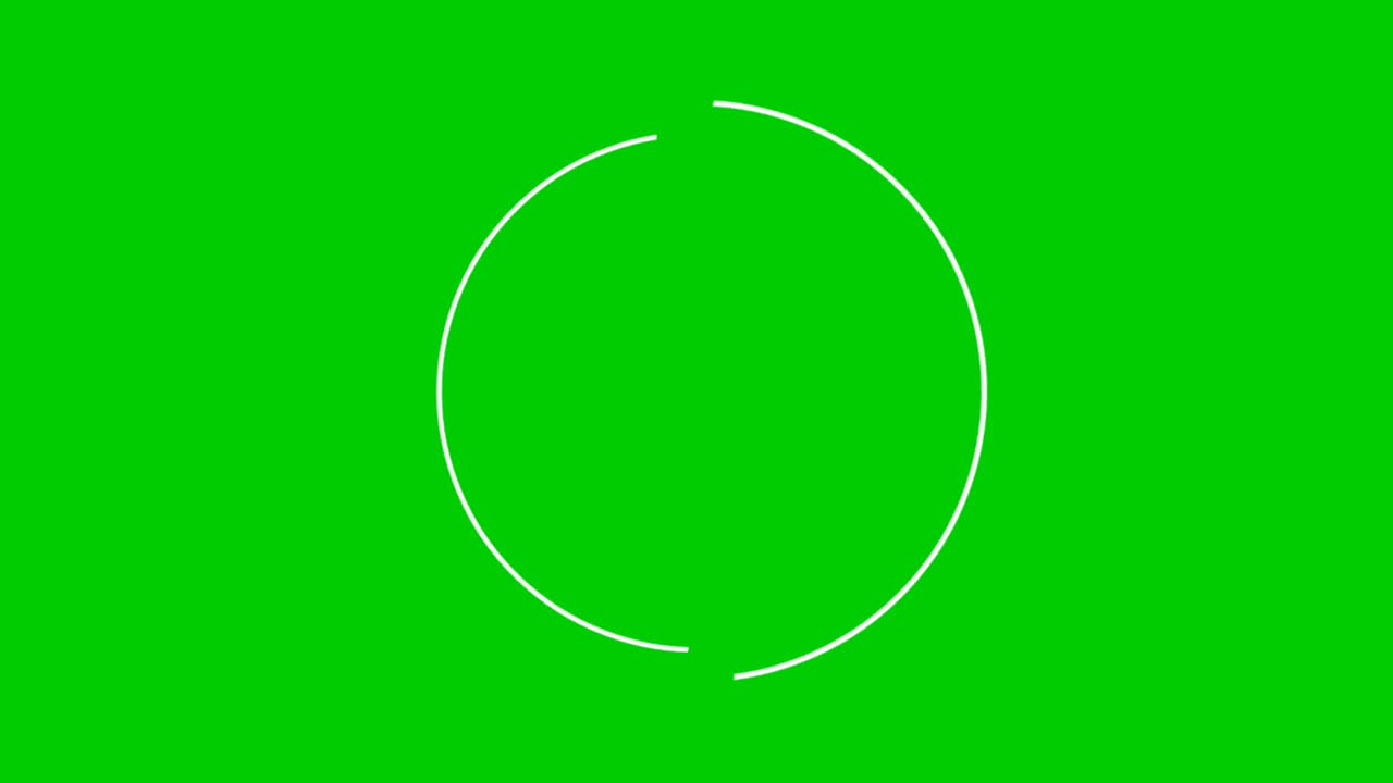 animación de borde de círculo giratorio en pantalla verde