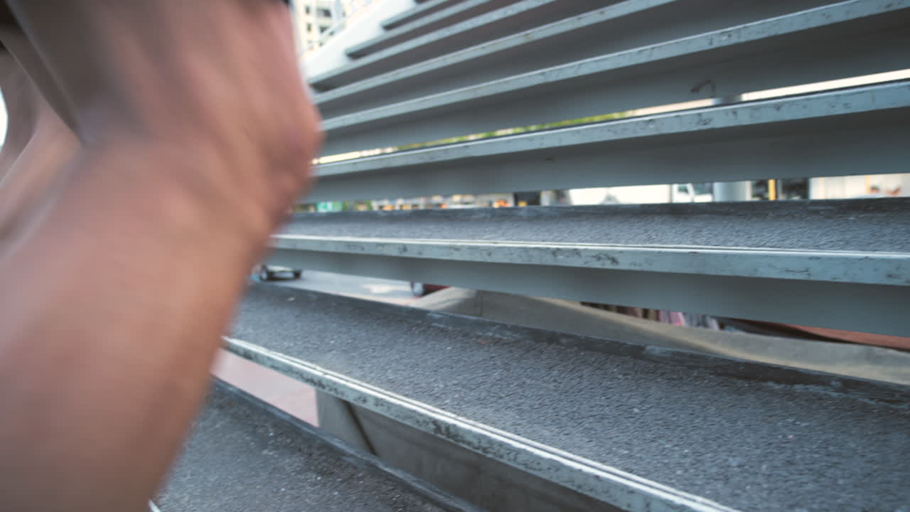 운동 선수 들 의 훈련 의 다리 의 클로즈업