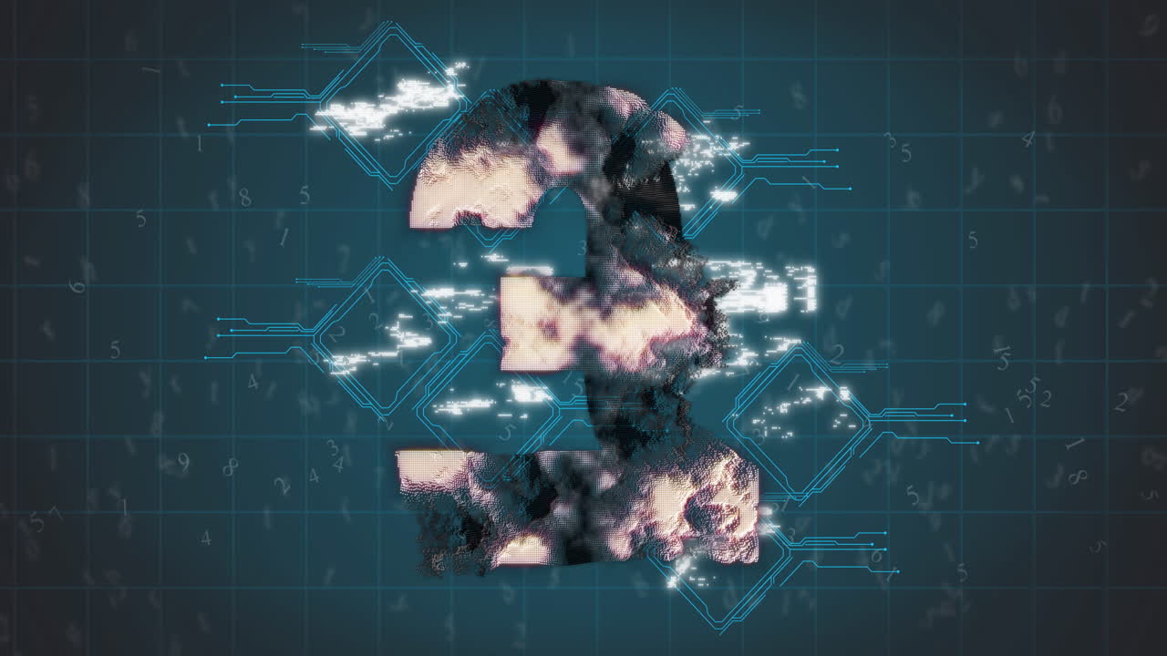 파운드 기호에 대한 데이터 처리의 애니메이션