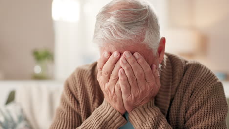 an elderly man expressing sadness and grief