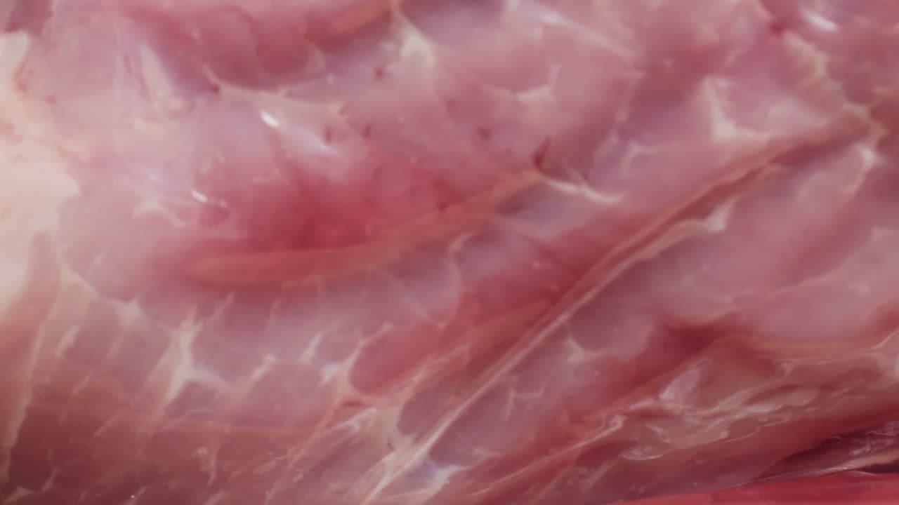 Close-up of Raw Ham