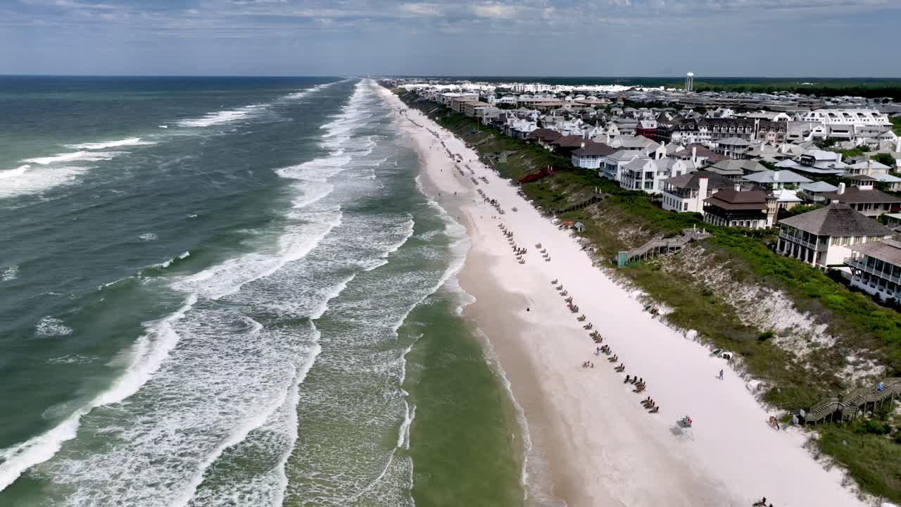 rosemary beach florida capturado desde el aire en 5k
