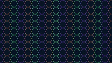 Patrón-De-Círculos-Geométricos-De-Neón-Transparente-En-Filas