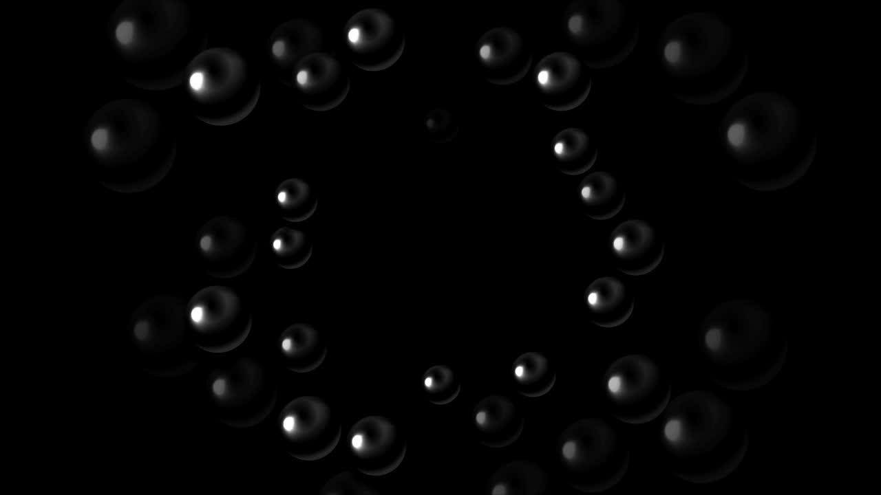 추상적인 검은 반이는 구슬 현대 모션 배경