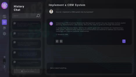 animación del mercado de valores a través de chat de ai digital