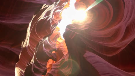 sunlight illuminating the majestic antelope canyon slot