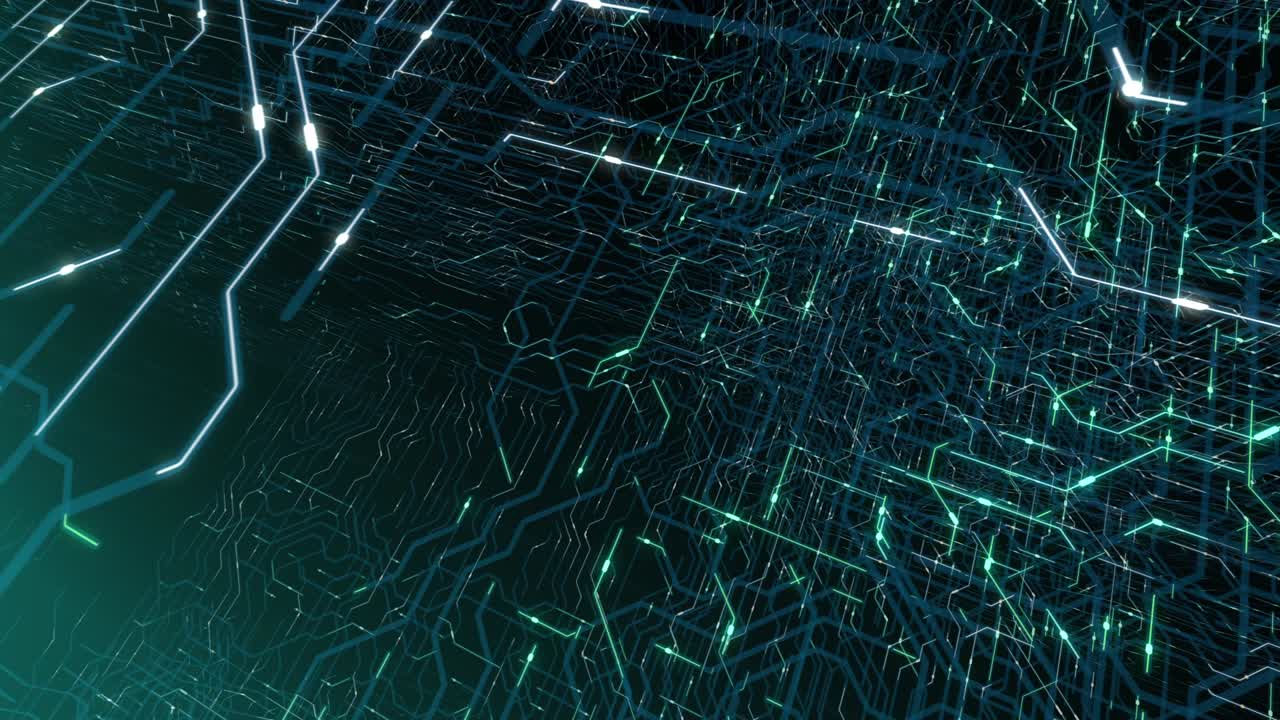 bucle sin costuras de 4 k de placa de circuitos impresos (pcb) en movimiento