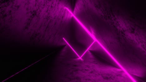 4k abstract seamless looped animation of pink neon ray, glowing light tubes