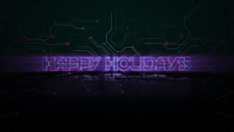 happy holidays with cyberpunk matrix