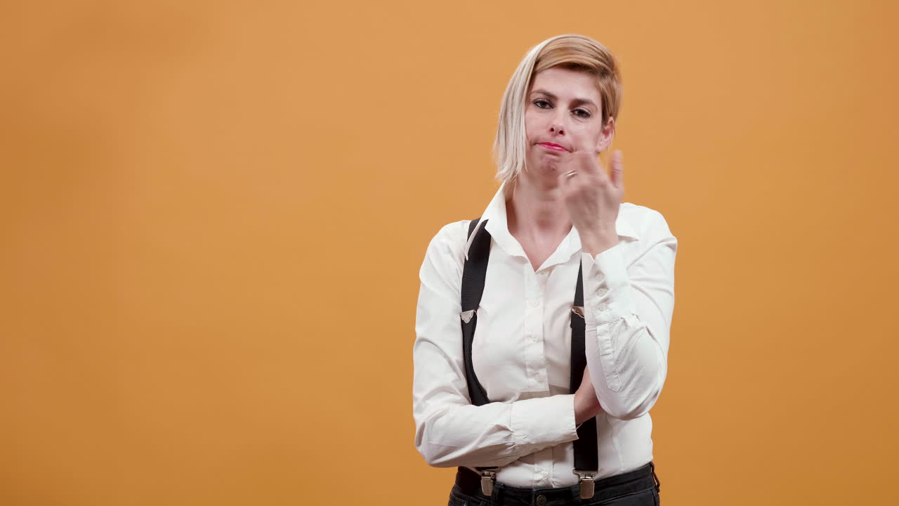 Portraits of a Woman with Suspenders