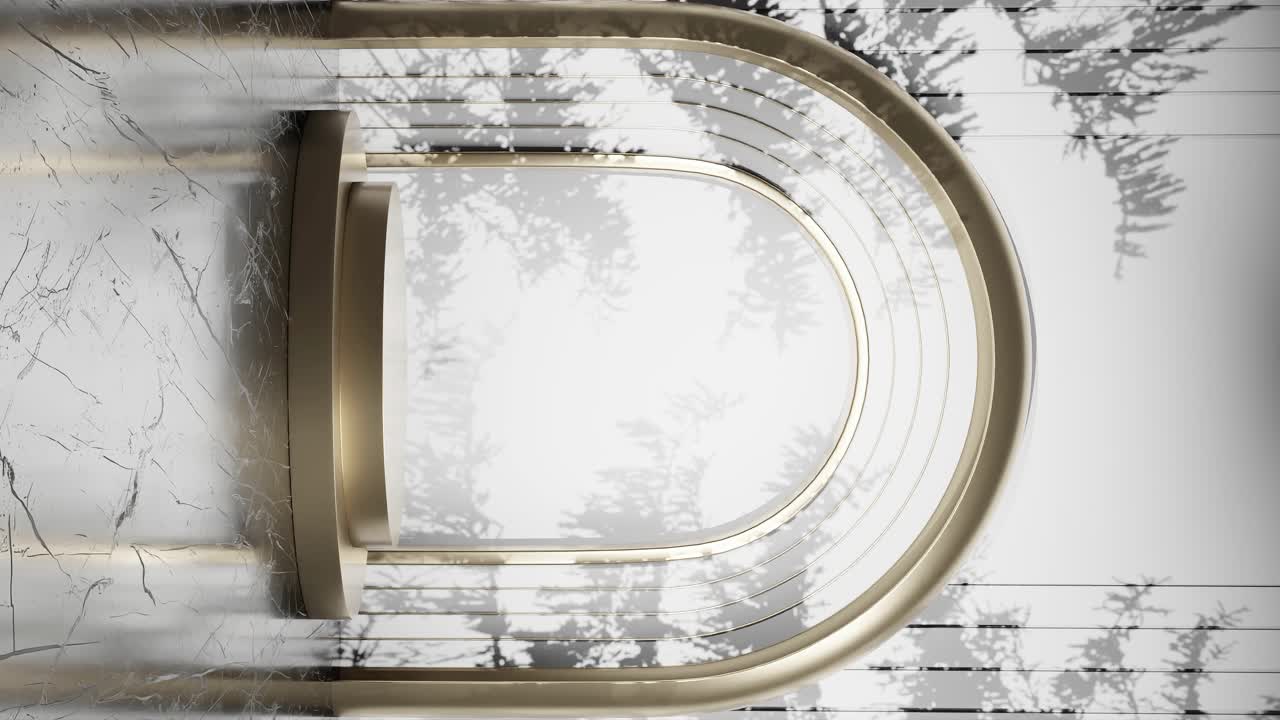 diseño vertical de soporte de exhibición de productos con sombra de hojas de árboles en animación de renderización 3d, sitio web de comercio electrónico descuento de venta