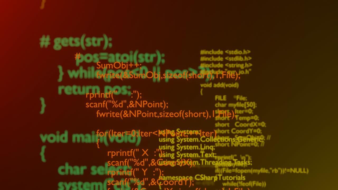 código de programación. cadenas de lenguaje de programación. concepto de programación. codificación.