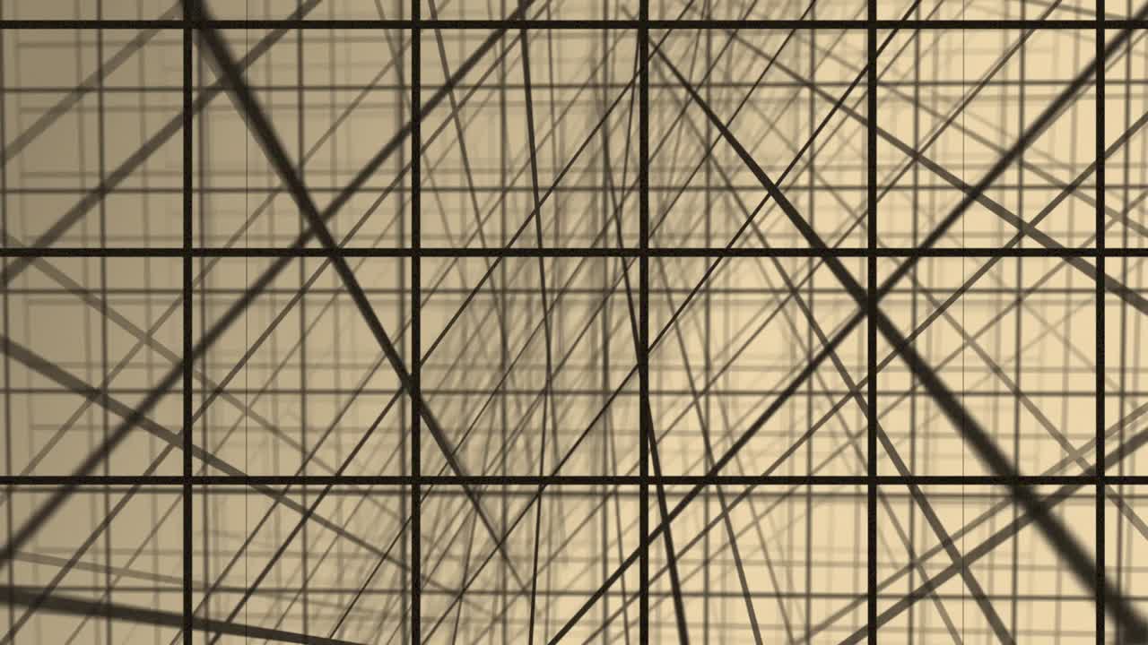 espiral geométrica con cuadrados blancos movimiento abstracto fondo blanco. cuadrícula de línea negra al azar voltear con fondo blanco. composición de bandas negras y blancas