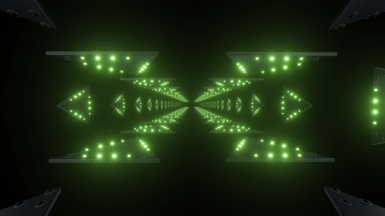 Green LED Tunnel Visuals