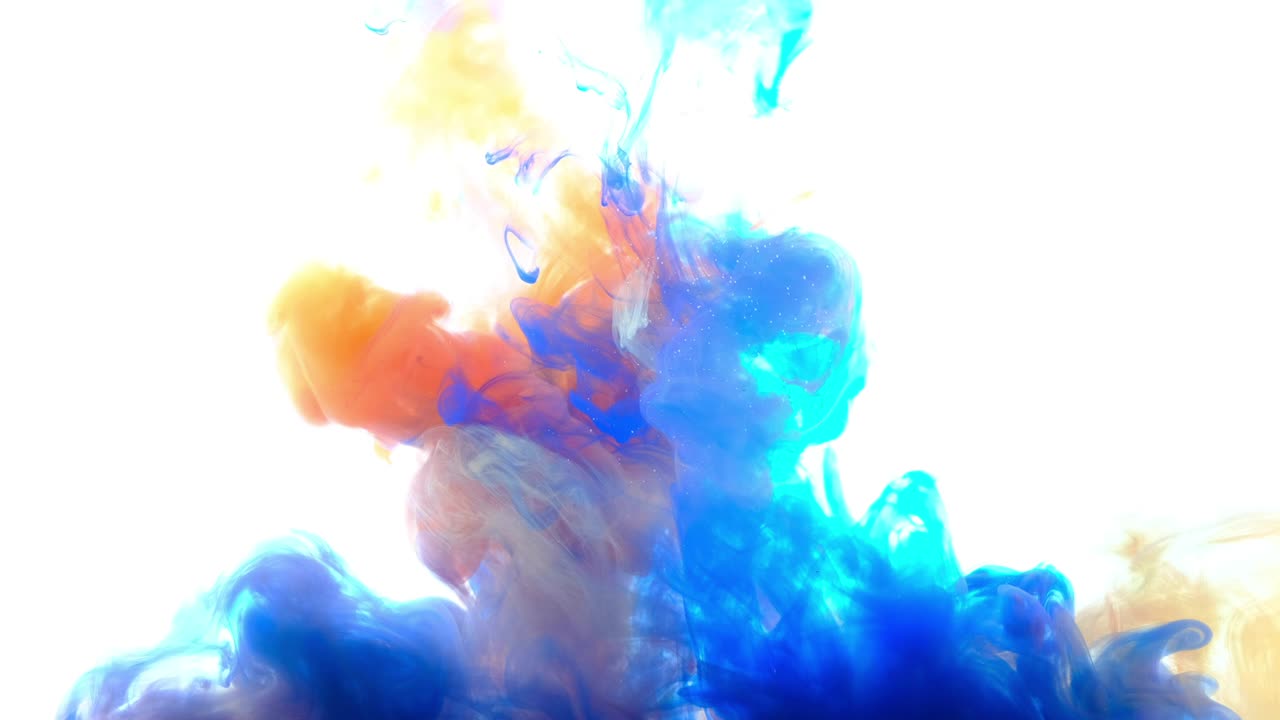 4k, gotas de color en el agua, mezcla de colores abstractos, gota de tinta mezcla de color pintura que cae en el agua tinta de colores en el water, imágenes de 4k,