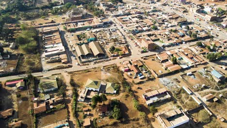 drone vista de la kenia rural