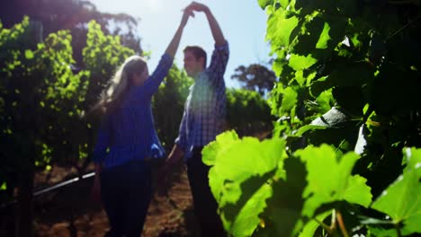 Couple-dancing-in-vineyard