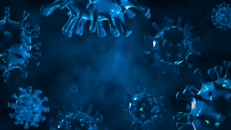coronavirus abstracto que se mueve en la célula del virus - gráficos en movimiento (bucle)