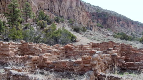 ancestral pueblo dwellings at bandelier national park