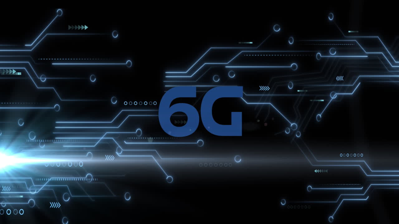 animación de texto 6g y procesamiento de datos por computadora