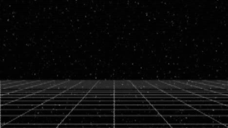 fondo de movimiento animado generado por computadora que muestra las líneas del horizonte de las rejillas del paisaje de la ciudad