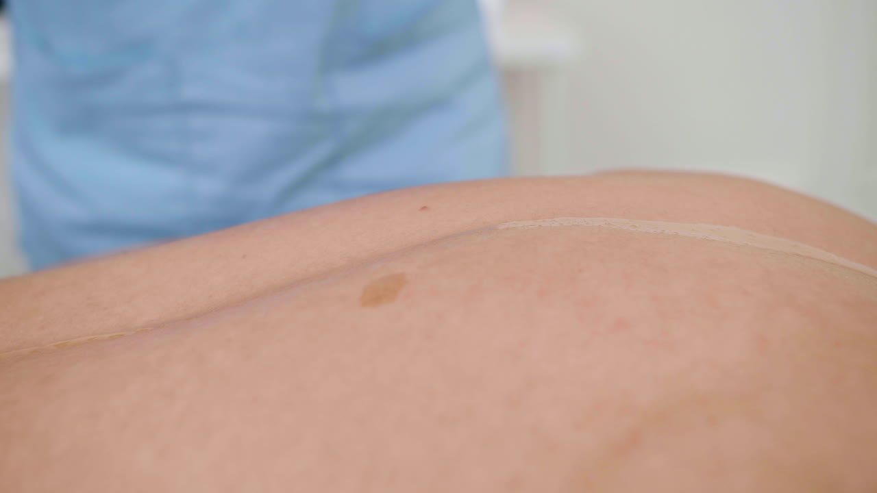 Physiotherapist giving a massage