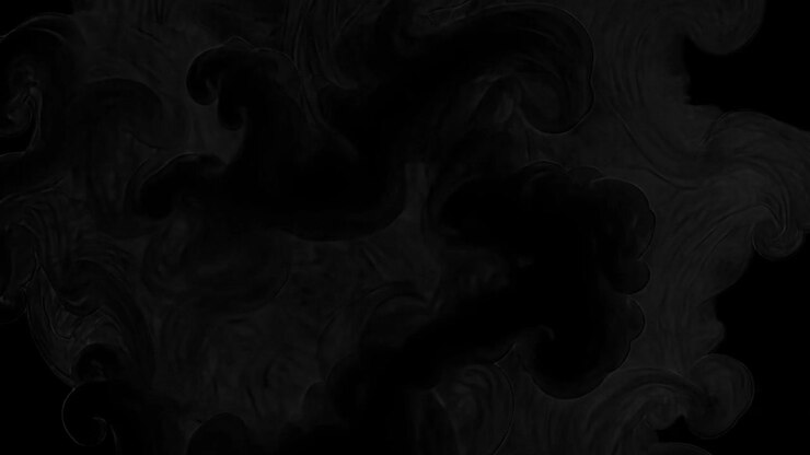 Abstract black ink swirl animated overlay, transparent 4K video, alpha channel, ProRes 4444