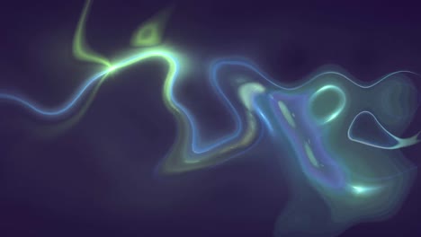 animation of moving colourful liquids on blue background