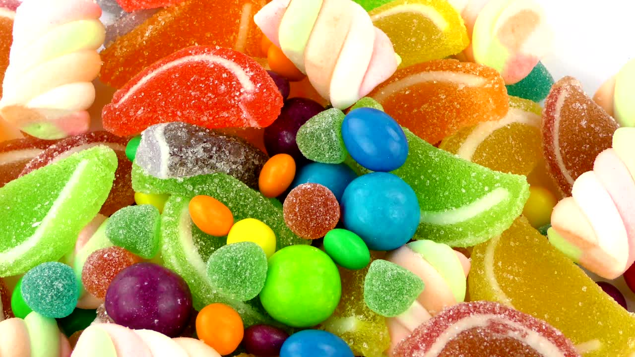 caramelo dulce gelatina y delicioso postre de azúcar