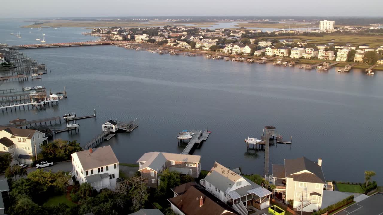 órbita aérea wrightsville beach nc, carolina del norte