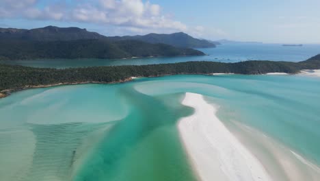 aerial view of whitehaven beach in whitsunday island, qld, australia