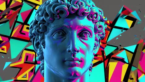 digital art portrait of a classical bust