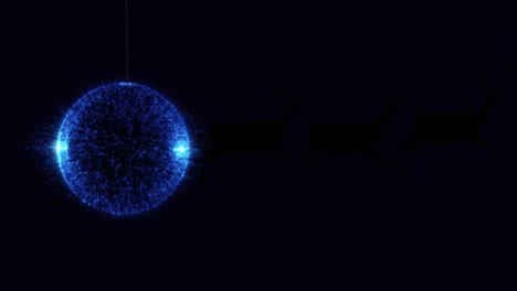 Animation-of-globe-with-light-spots-on-black-background