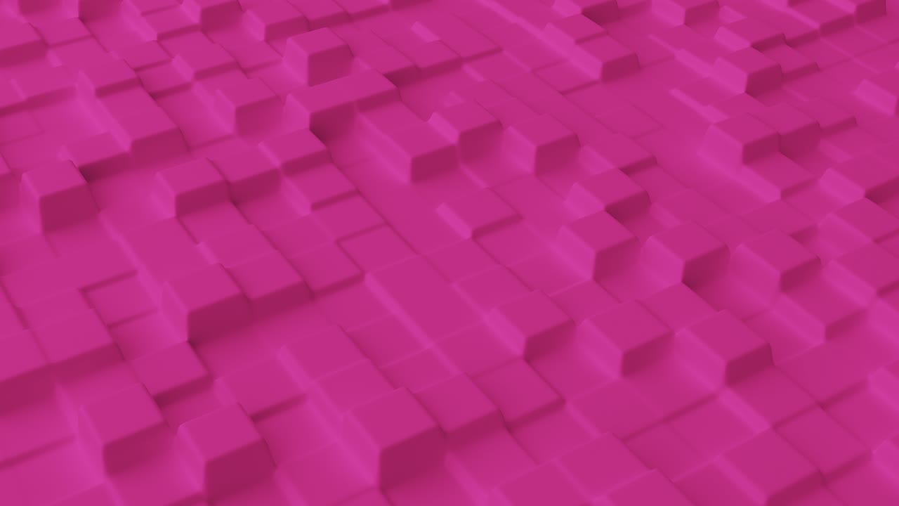 fondo abstracto con cuadrados lisos de cuadrícula rosa. superficie de estructura de celda. plantilla de fondo moderna para documentos, informes y presentaciones. bucle sin costuras animación 3d de 4k