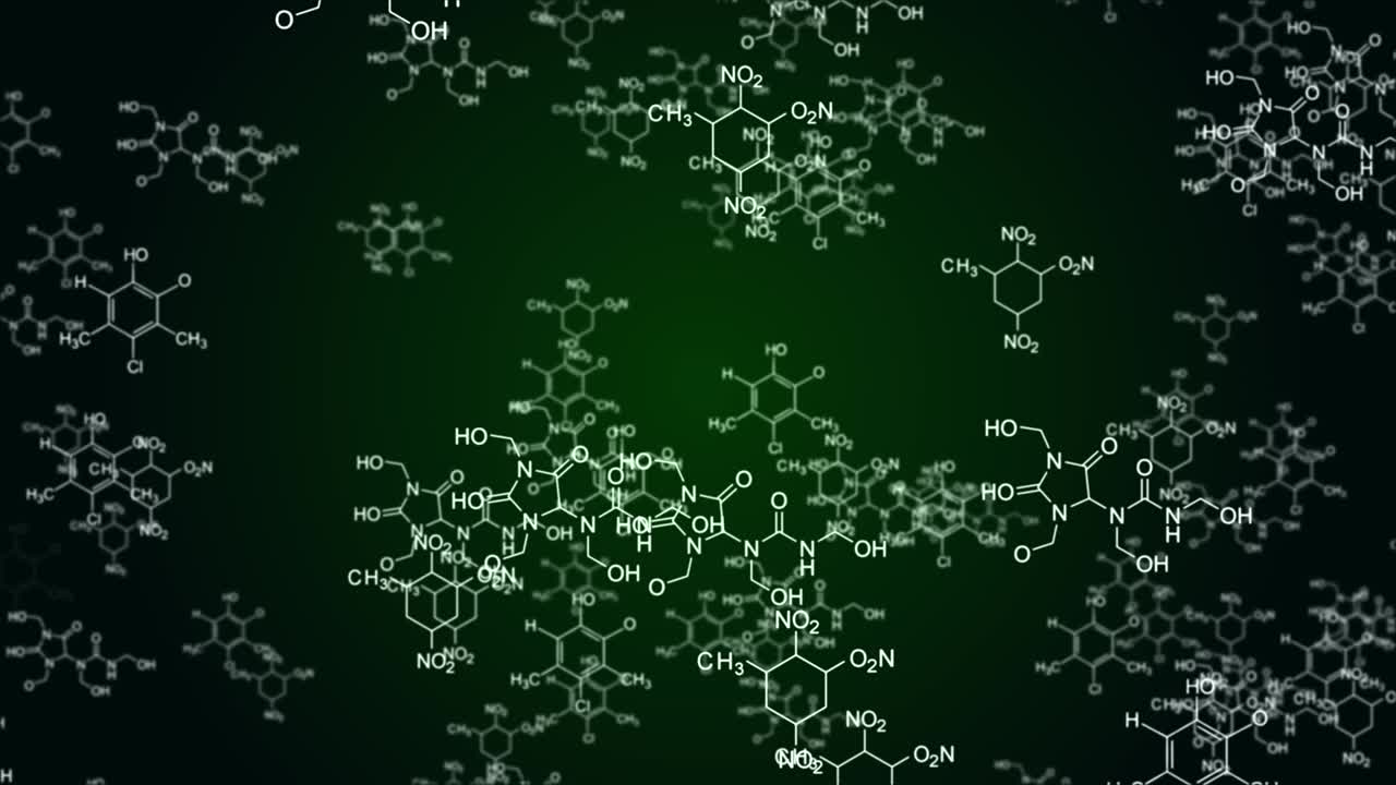 추상적인 4k 루프 창조적 인 디지털 수학 공식 루프 녹색 화면 루프 애니메이션 배경