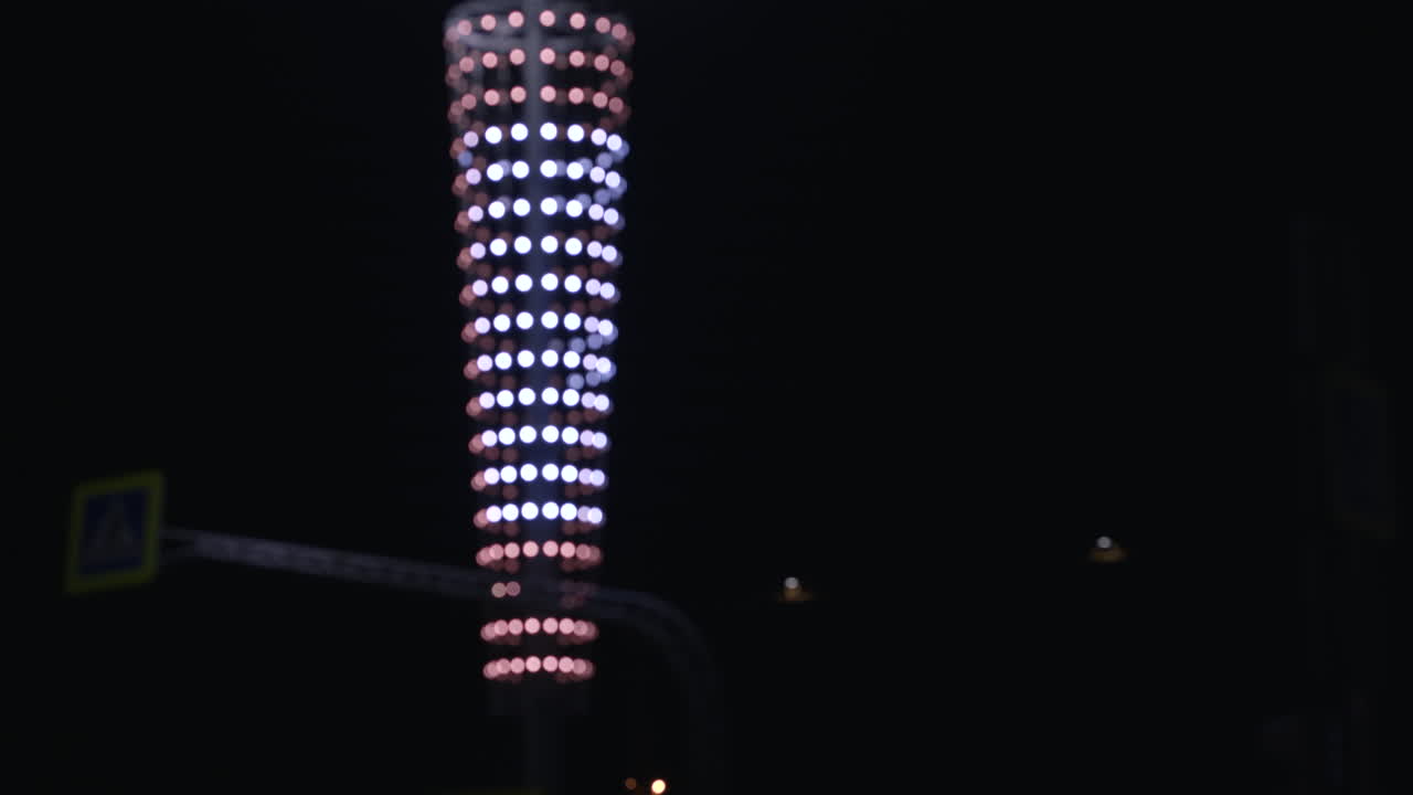 야간 도시 조명 디스플레이