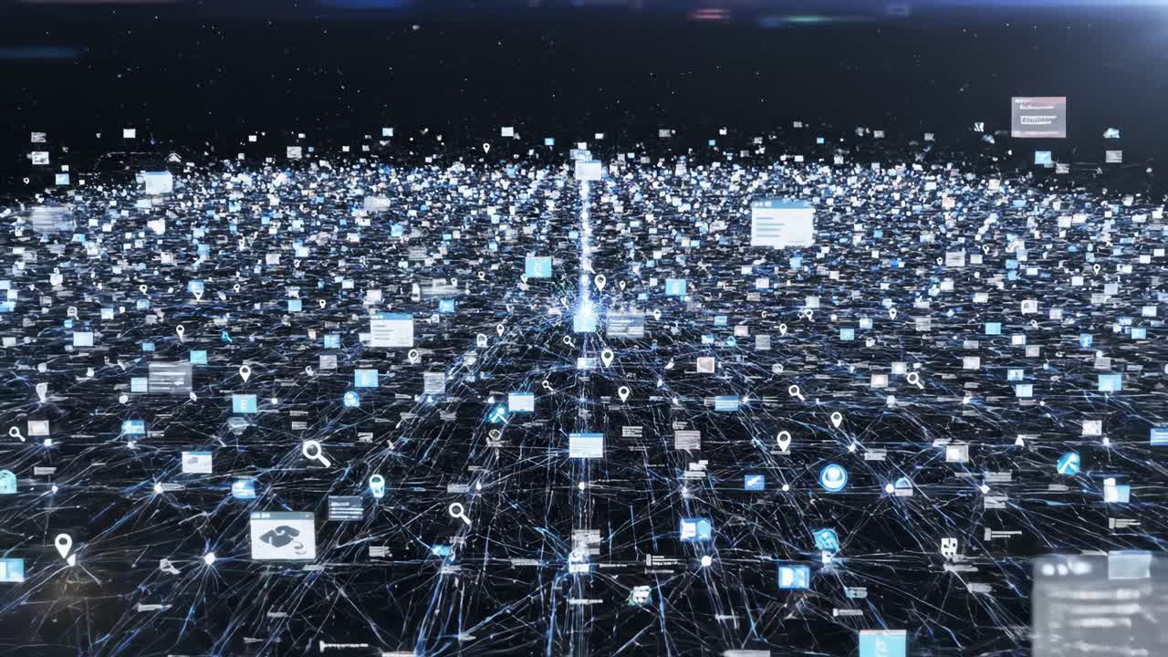 Abstract Network Connection and Data Visualization