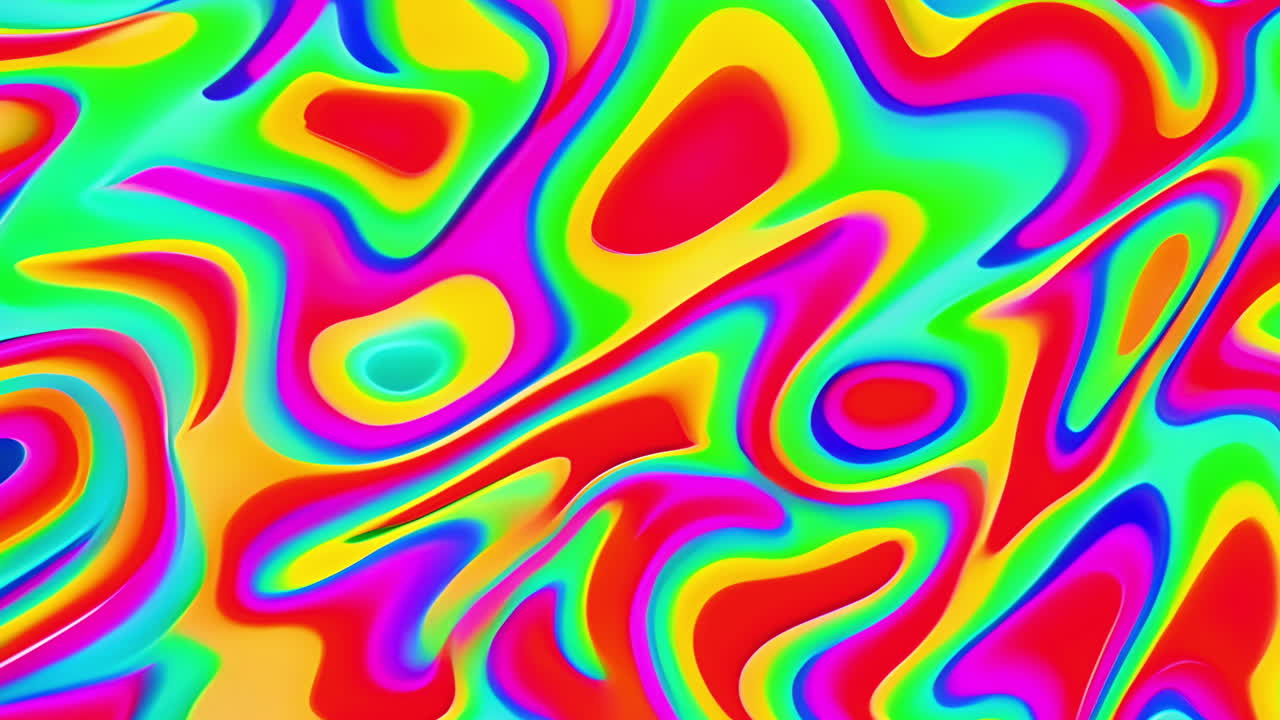 formas abstractas coloridas que se mueven en animación psicodélica