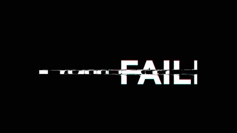 efecto de glitch fallido texto distorsión de televisión digital