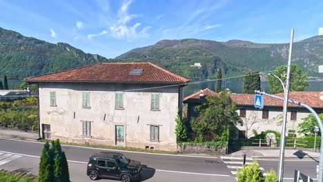 panoramic view of varenna, lake como, italy