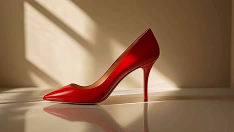 elegant red high heel shoe