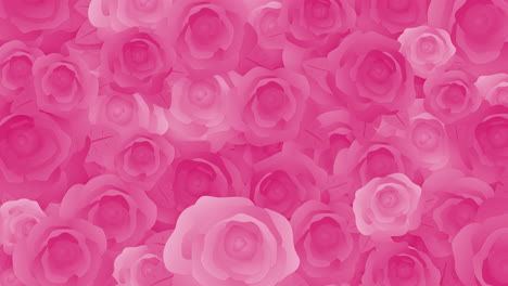 animated transition with a mosaic of pink roses