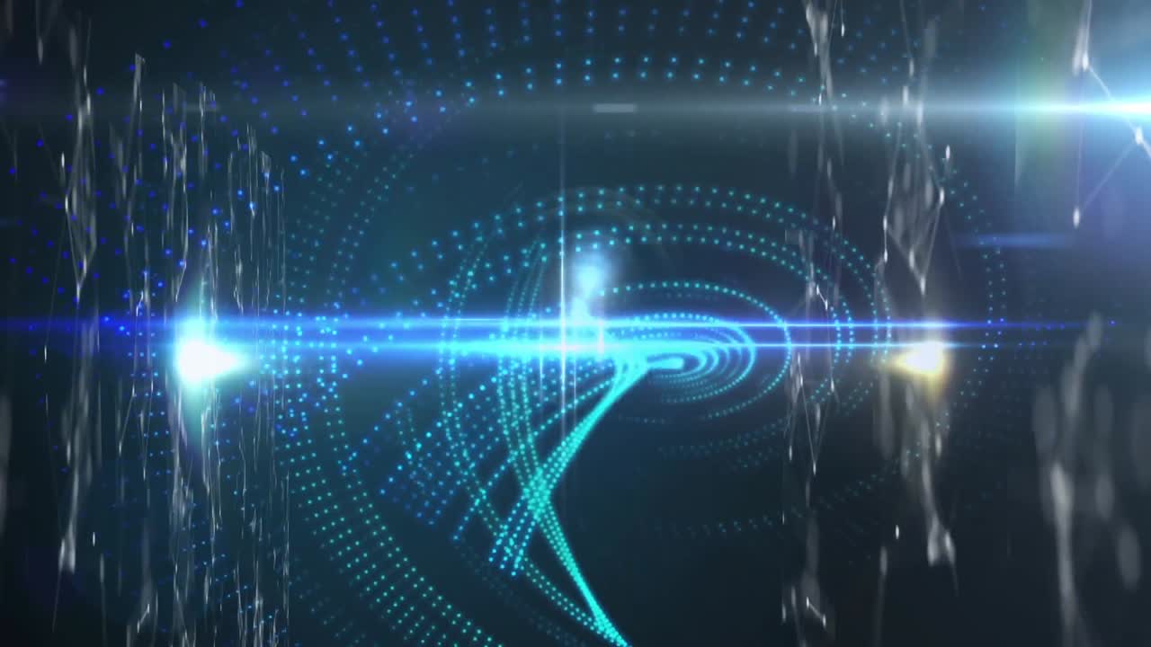 검은색 배경에 연결 네트워크를 통해 모양의 애니메이션