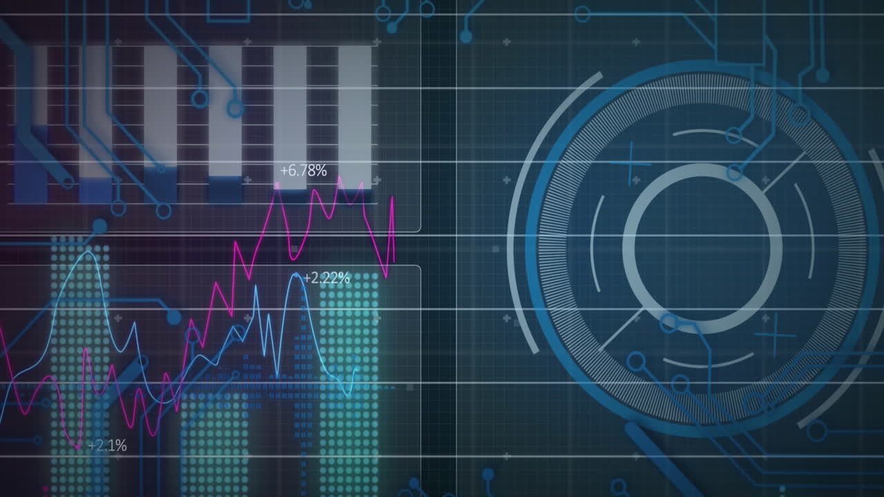 animación del escaneo del alcance y el procesamiento de datos