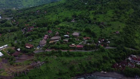 Drone-spinning-around-Amed-Sunset-Point,-aerial-circle-shot